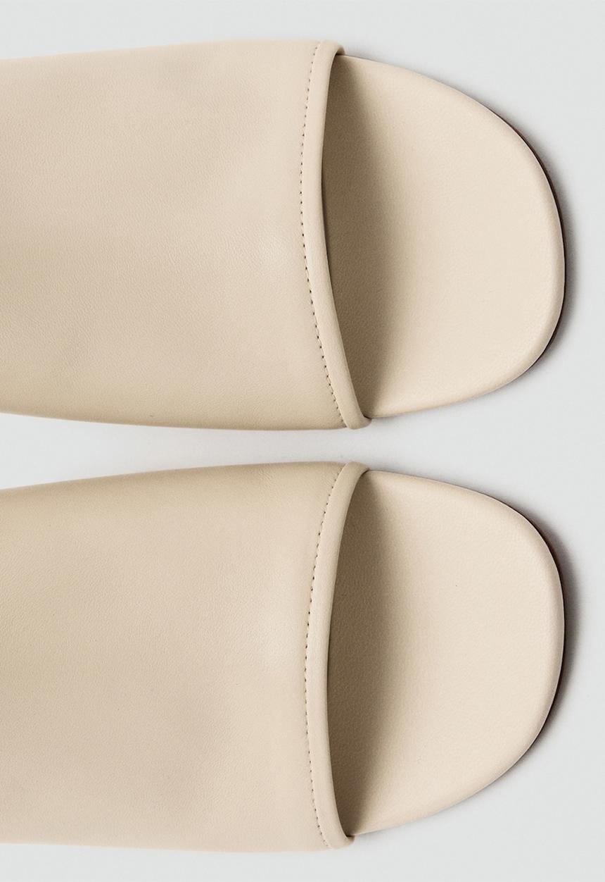 MANGO - Coin open toe mule - light beige