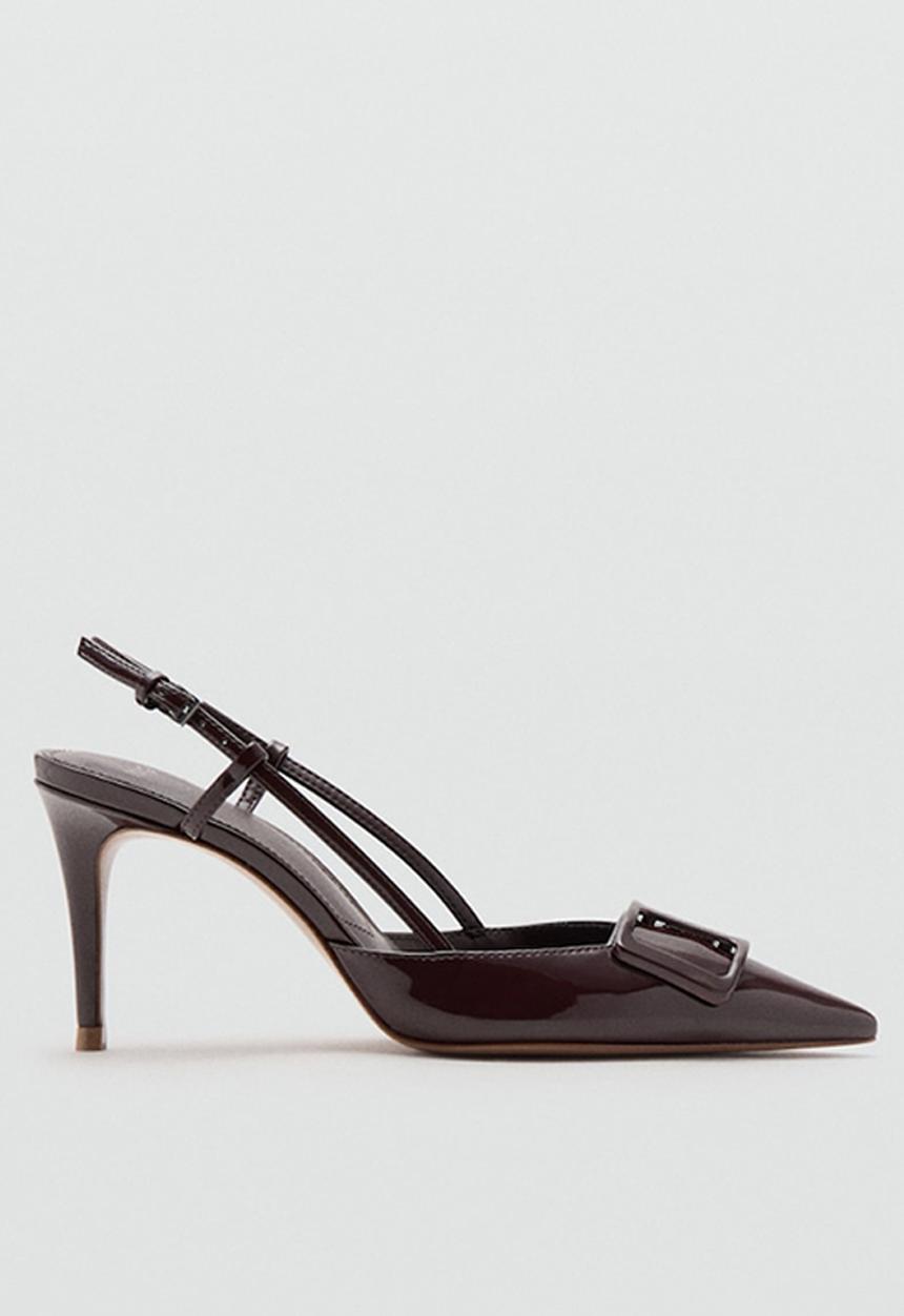 MANGO - Sonte closed toe slingback - dark brown