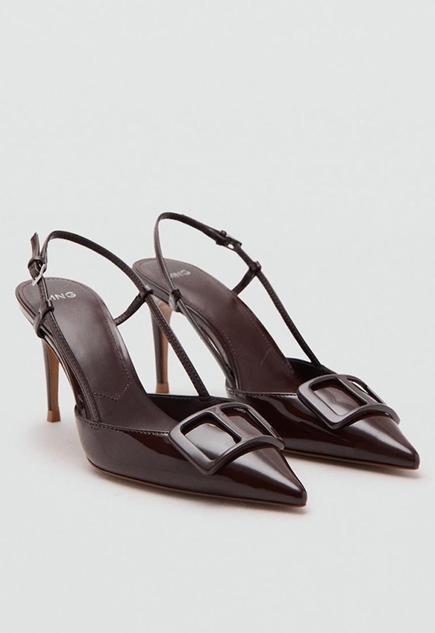 MANGO - Sonte closed toe slingback - dark brown