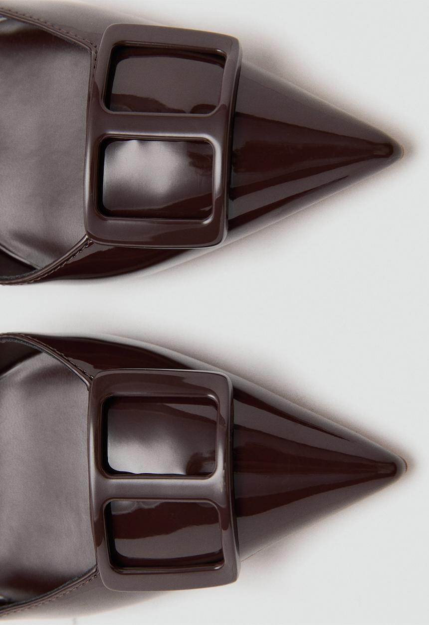 MANGO - Sonte closed toe slingback - dark brown