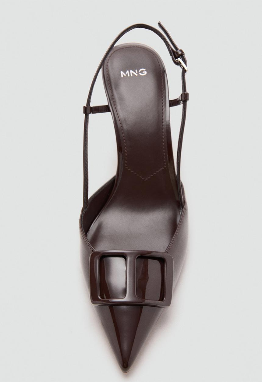 MANGO - Sonte closed toe slingback - dark brown