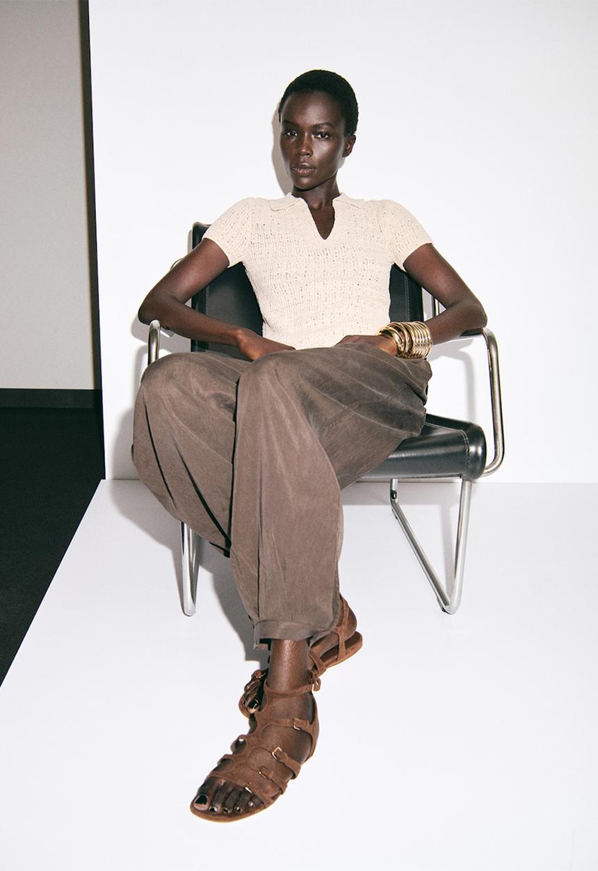 MANGO - Romi gladiator - dark brown