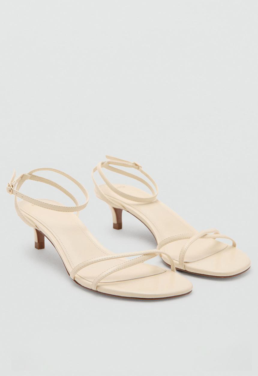 MANGO - Sari open toe ankle strap - light/pastel yellow