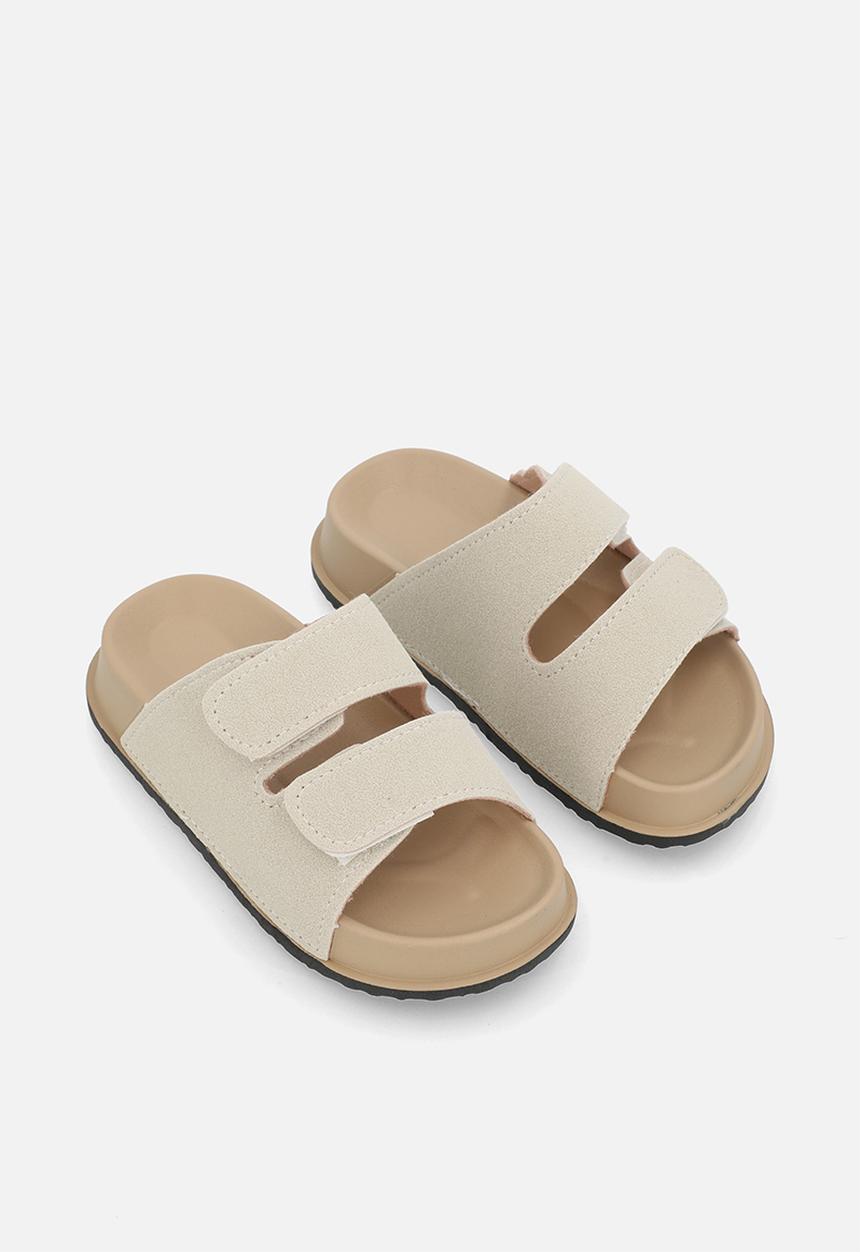Pop Candy - Sliders with adjustable fastener strap - beige