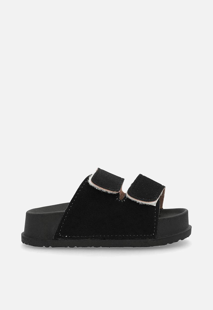 Pop Candy - Sliders with adjustable fastener strap - black