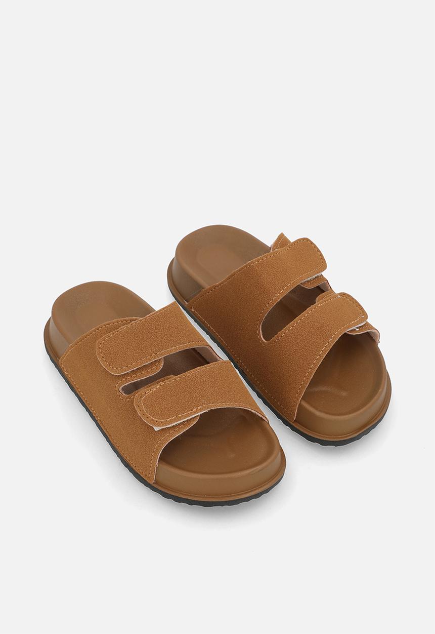 Pop Candy - Sliders with adjustable fastener strap - tan