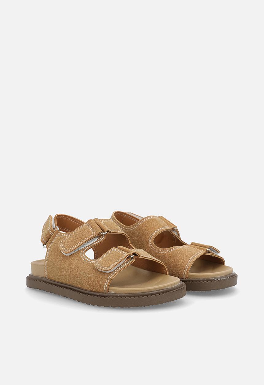 Pop Candy - Sliders with instep strap - tan