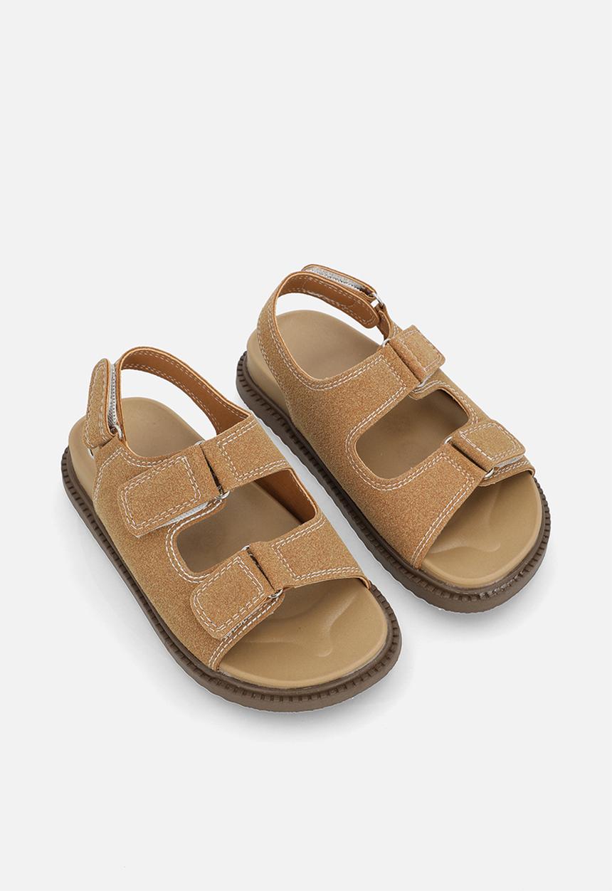 Pop Candy - Sliders with instep strap - tan
