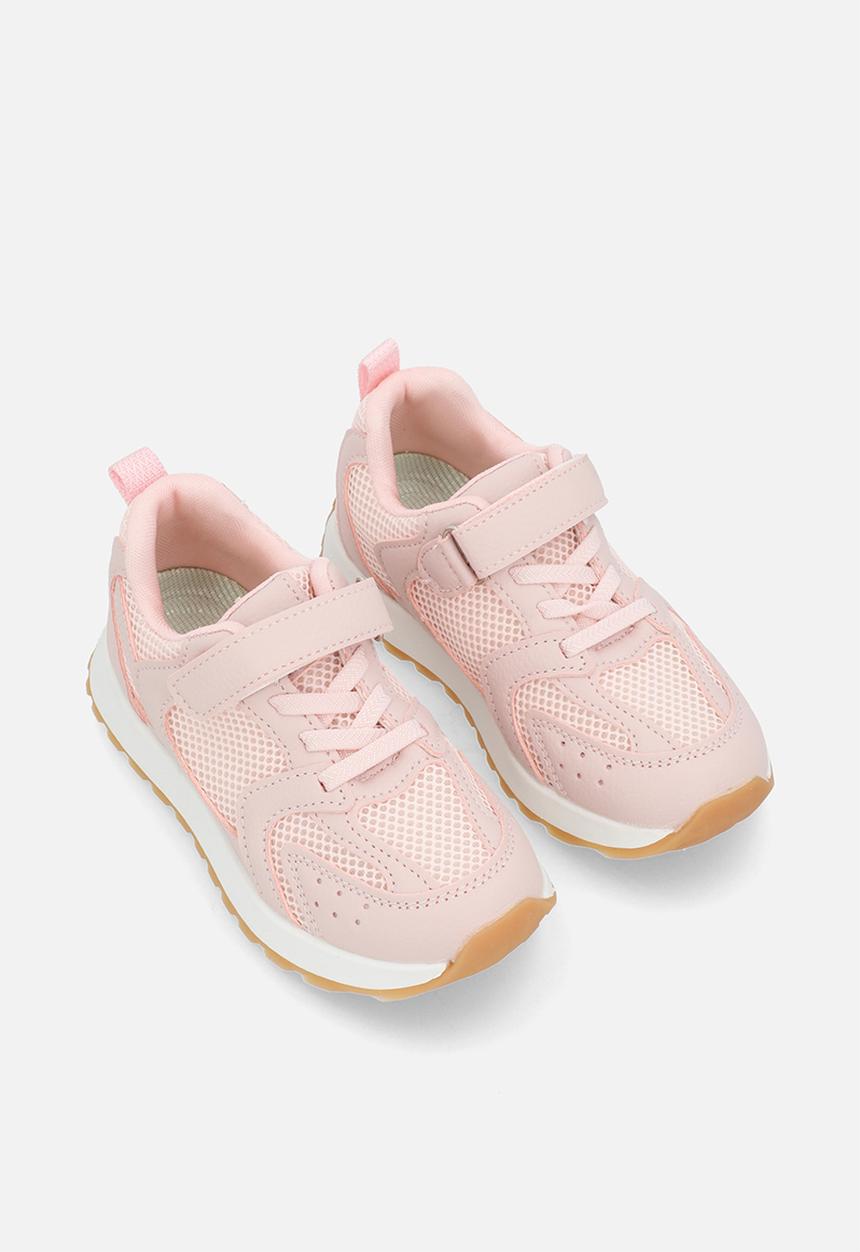 Pop Candy - Lace-up sneakers with strap - light pink