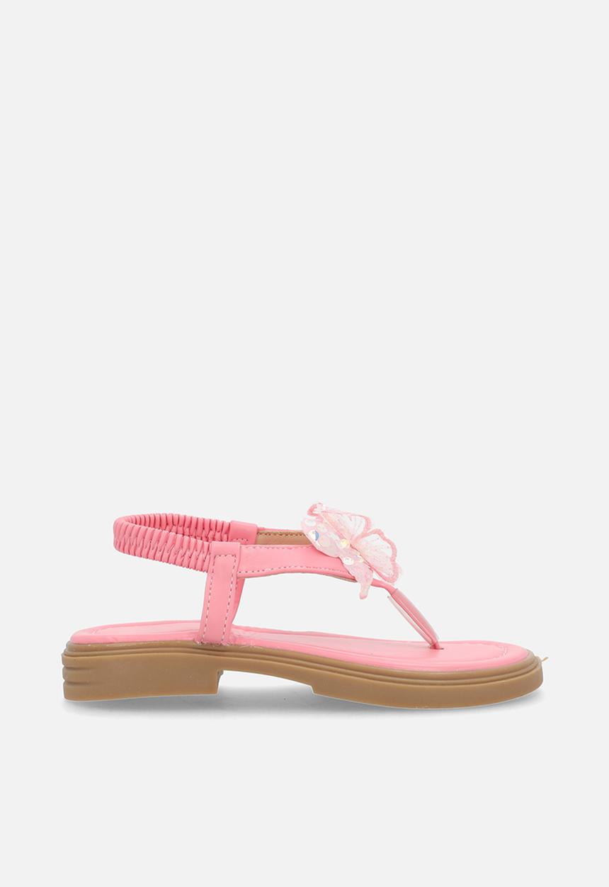 Pop Candy - Butterlfy lace detail sandal - pink