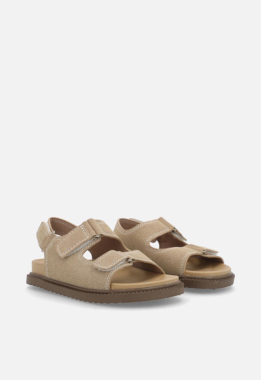 Pop Candy - Sliders with instep strap - milk coffee
