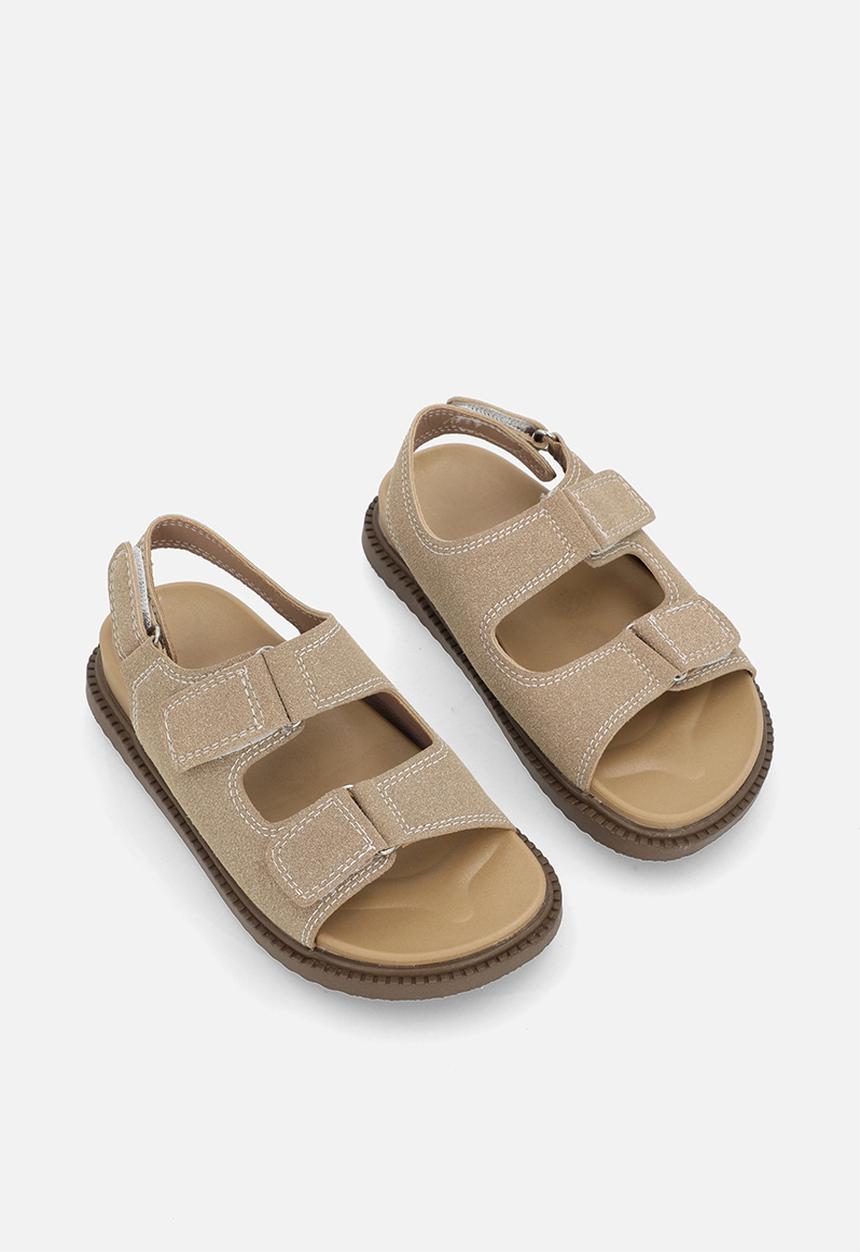 Pop Candy - Sliders with instep strap - milk coffee