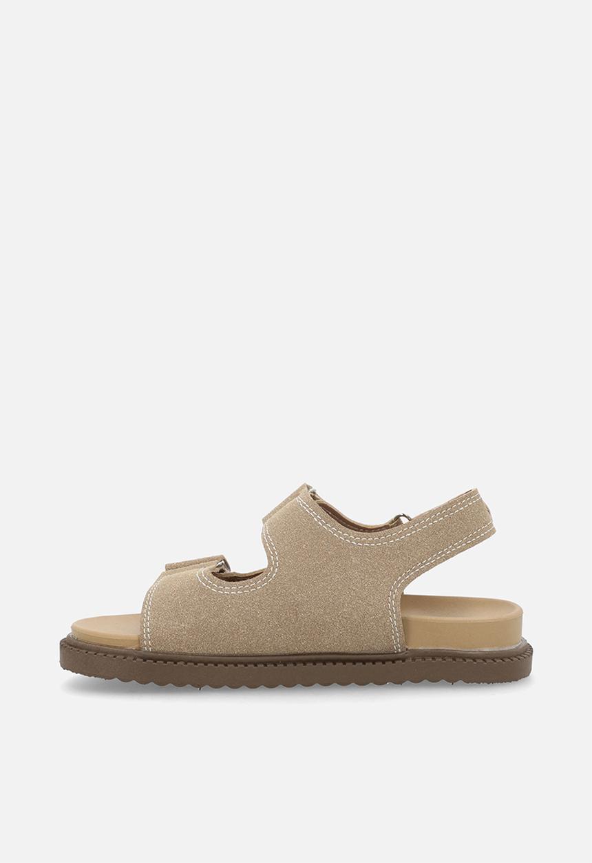 Pop Candy - Sliders with instep strap - milk coffee