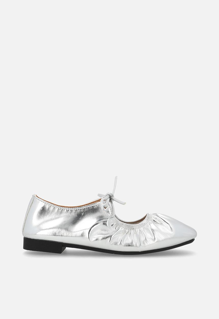 Pop Candy - Ruched ballets flats - silver