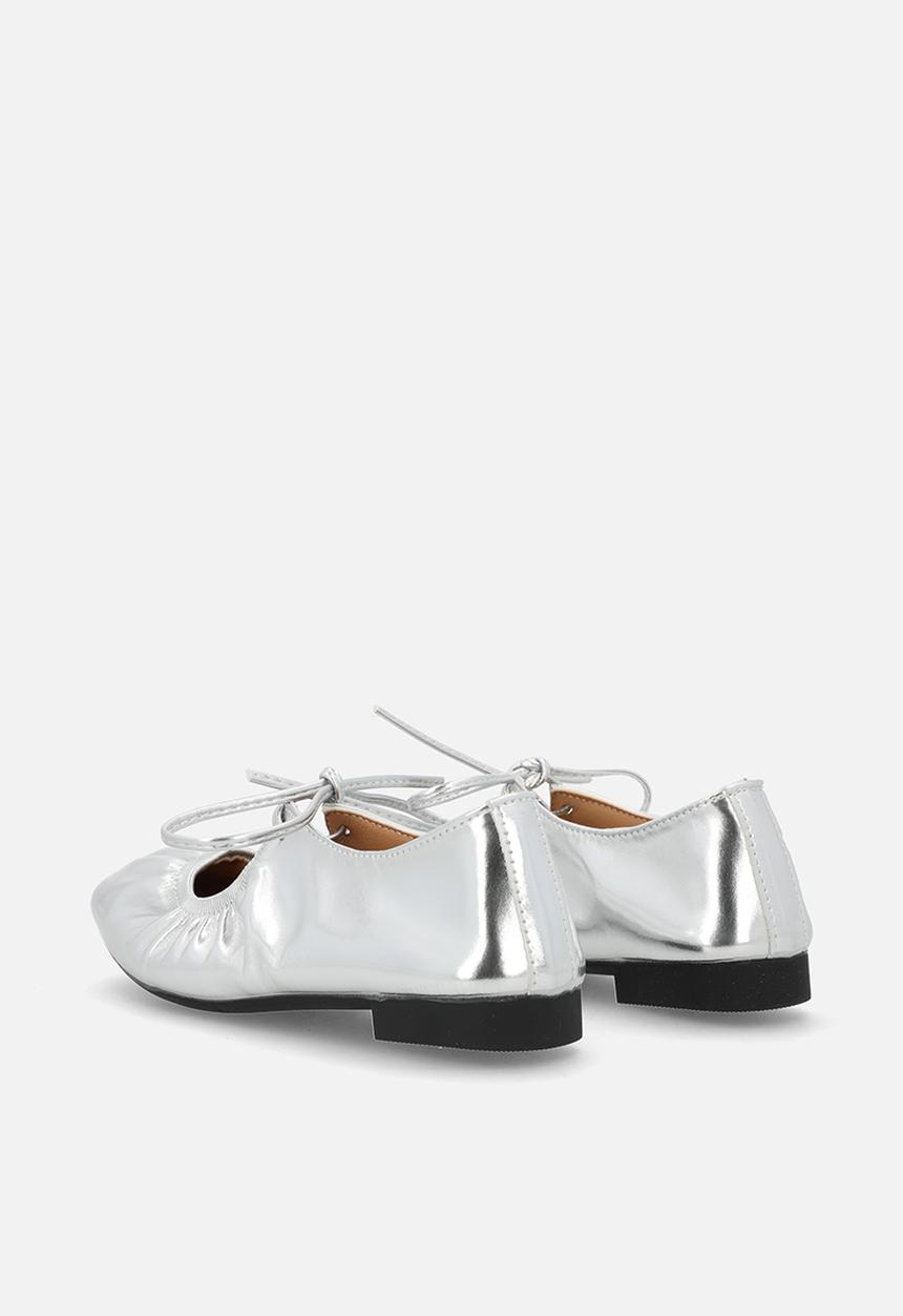 Pop Candy - Ruched ballets flats - silver