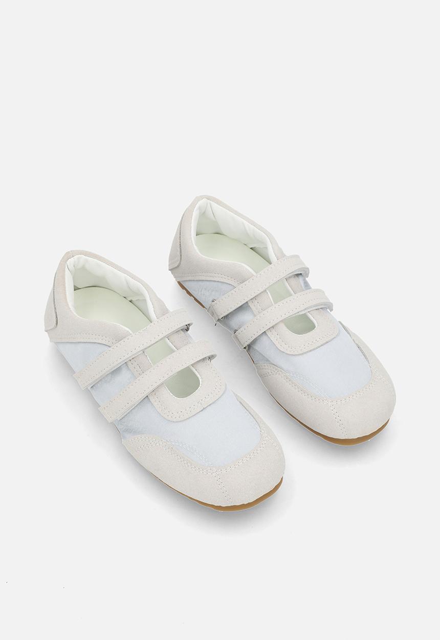 Pop Candy - Sporty ballet shoes - ivory/duck egg blue