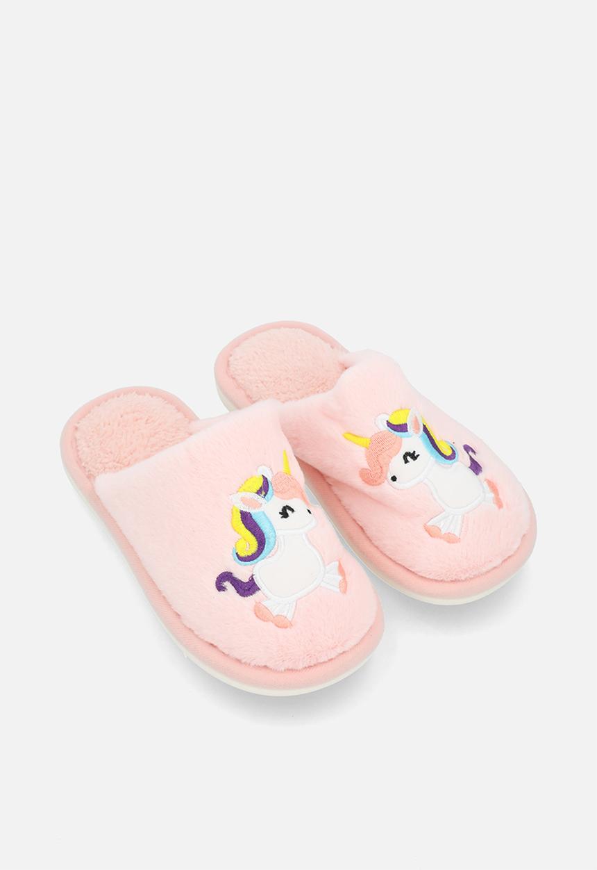 Pop Candy - Embroidered pony slippers - pink