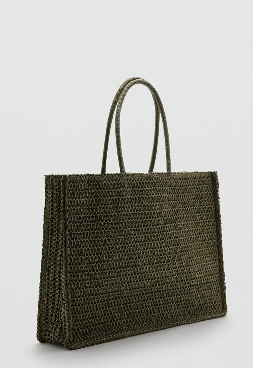 MANGO - Harper Tote Bag- Khaki