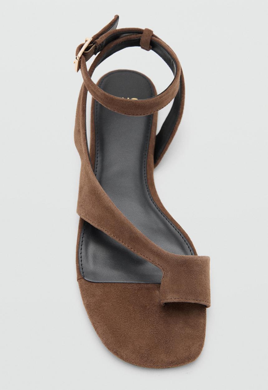 MANGO - Font toe post ankle strap - brown