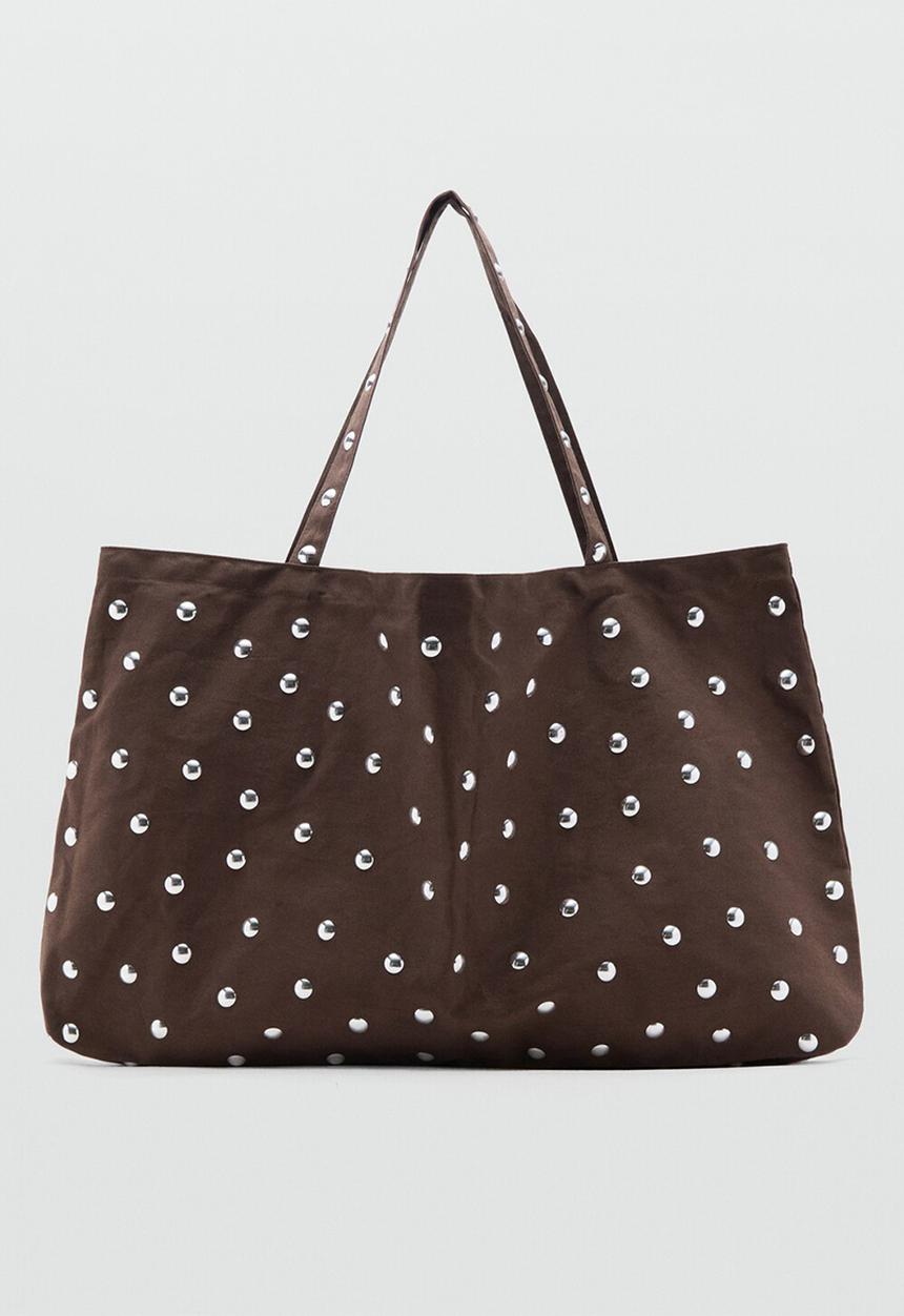 MANGO - Duran Tote Bag- Dark Brown