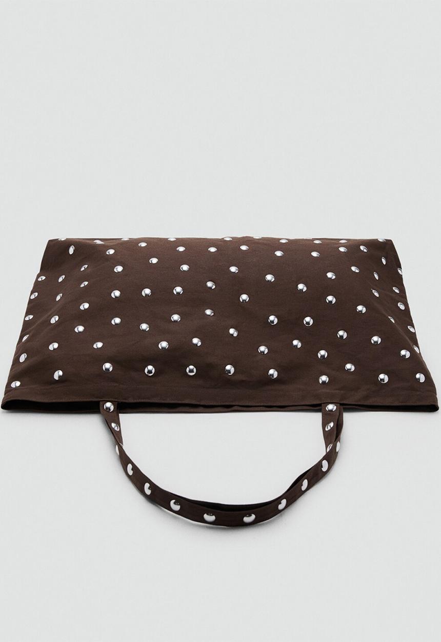 MANGO - Duran Tote Bag- Dark Brown