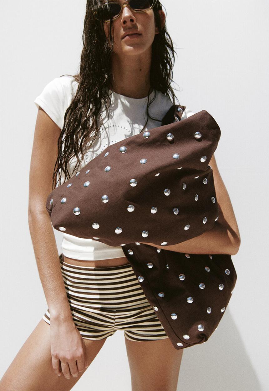 MANGO - Duran Tote Bag- Dark Brown