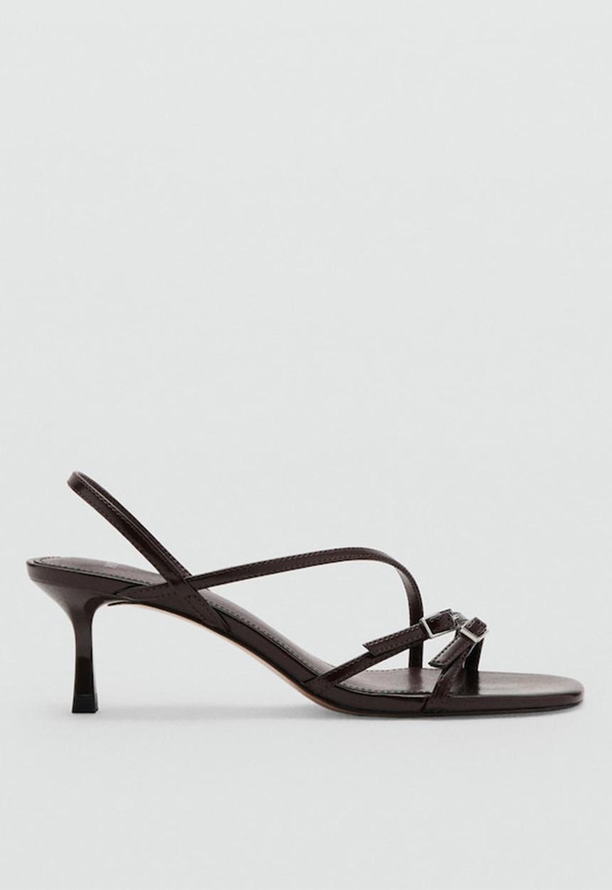 MANGO - Samba open toe slingback - dark brown