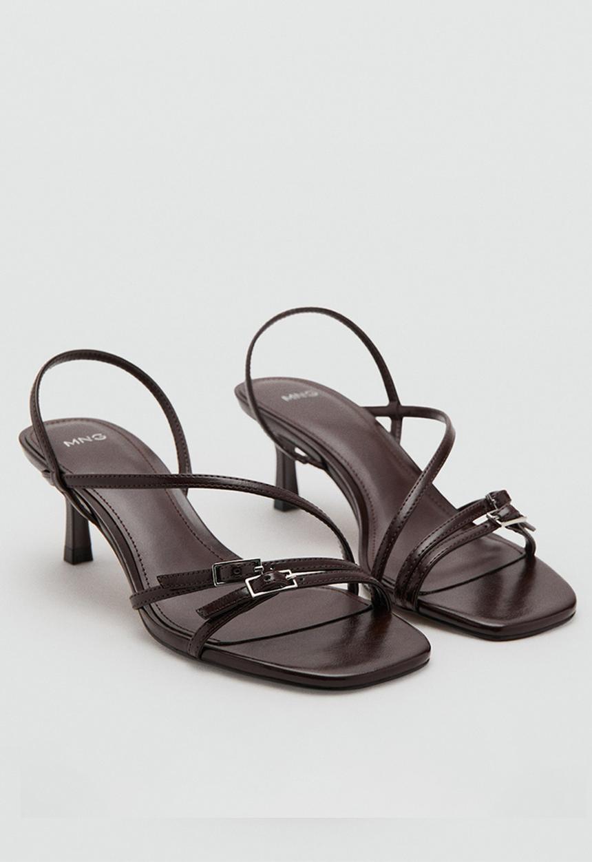 MANGO - Samba open toe slingback - dark brown