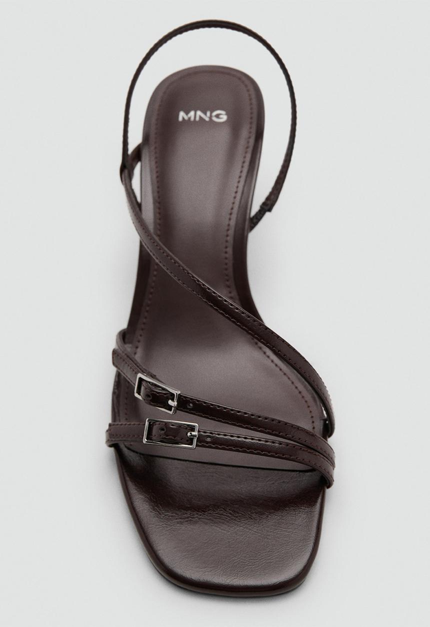MANGO - Samba open toe slingback - dark brown