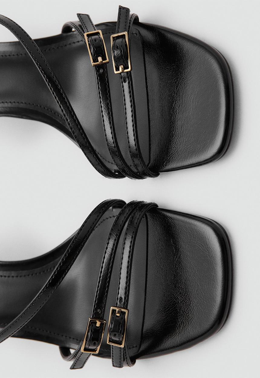 MANGO - Samba open toe slingback - black