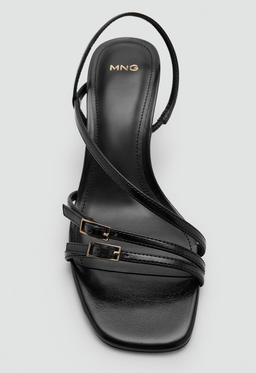 MANGO - Samba open toe slingback - black