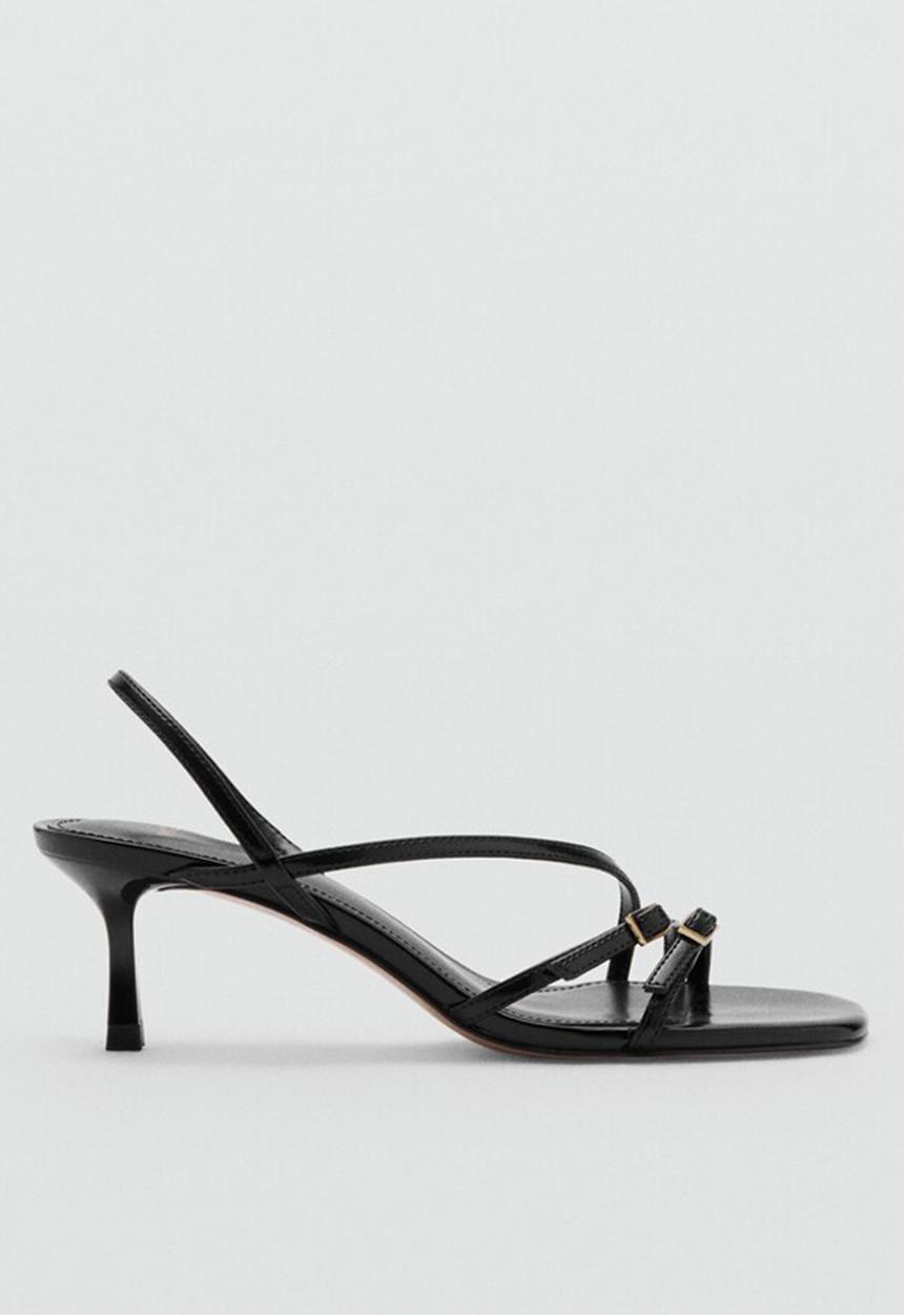 MANGO - Samba open toe slingback - black