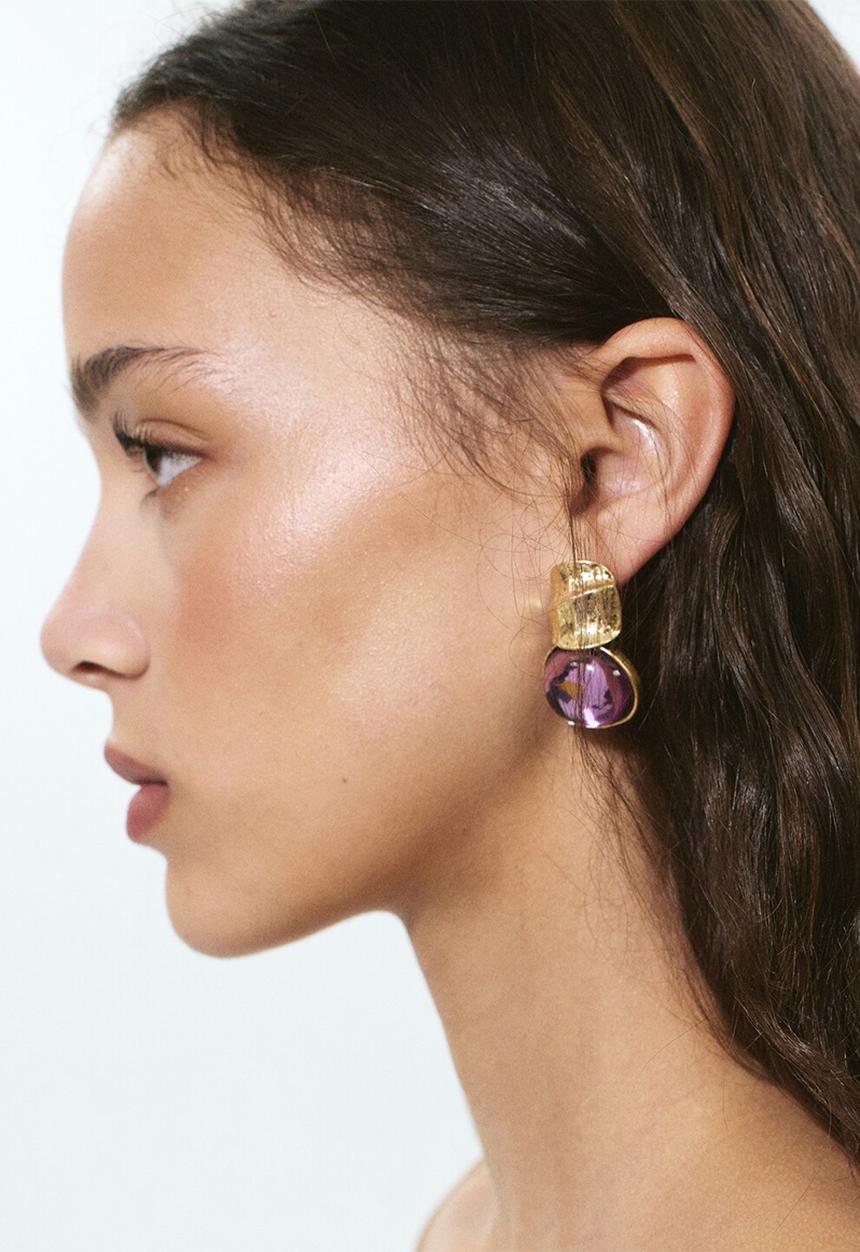 MANGO - Tyler Earrings - Light Purple