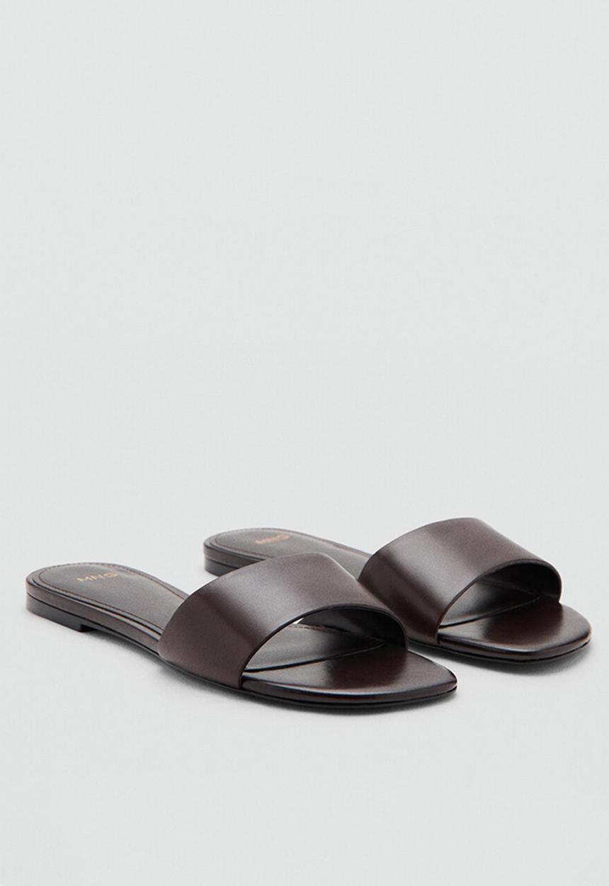 MANGO - Amelia slide - dark brown