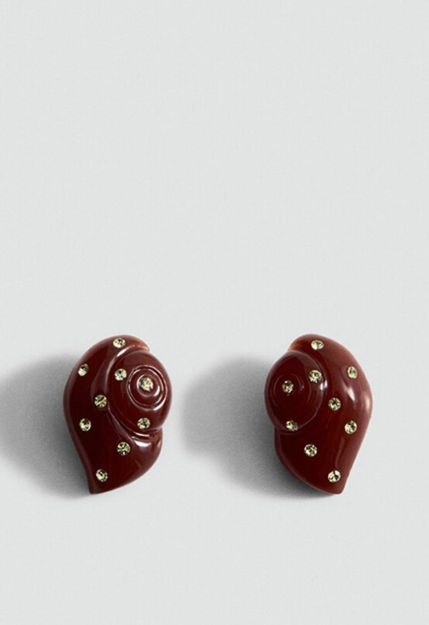 MANGO - Thea Earrings - Brown