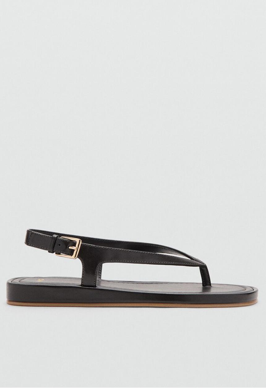 MANGO - Dream thong slingback - dark brown
