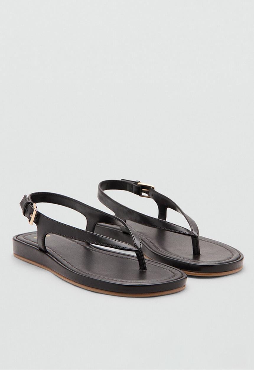 MANGO - Dream thong slingback - dark brown