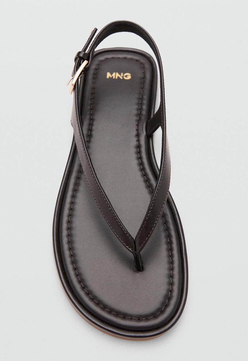 MANGO - Dream thong slingback - dark brown