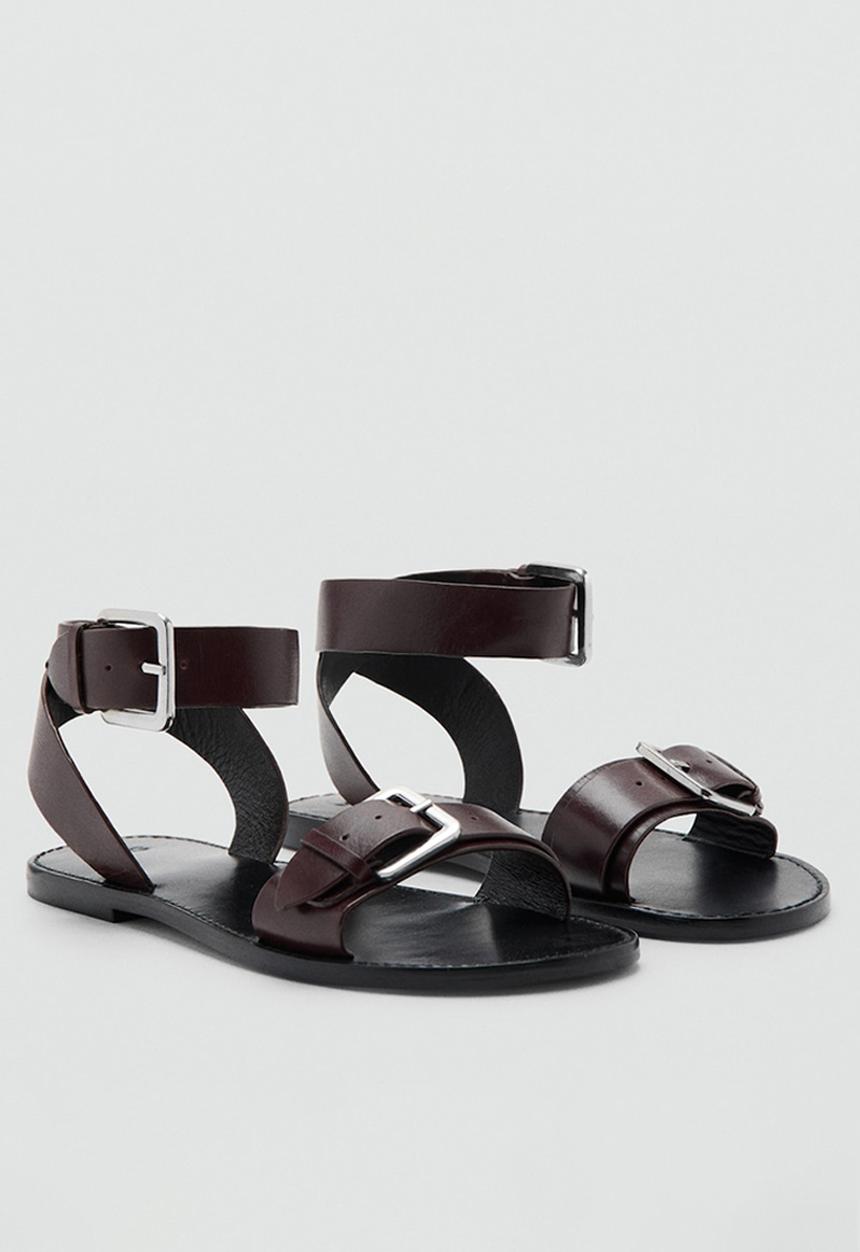MANGO - Vivin ankle strap - dark brown