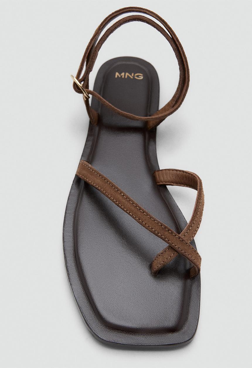 MANGO - Sophie toe post ankle strap - light/pastel brown