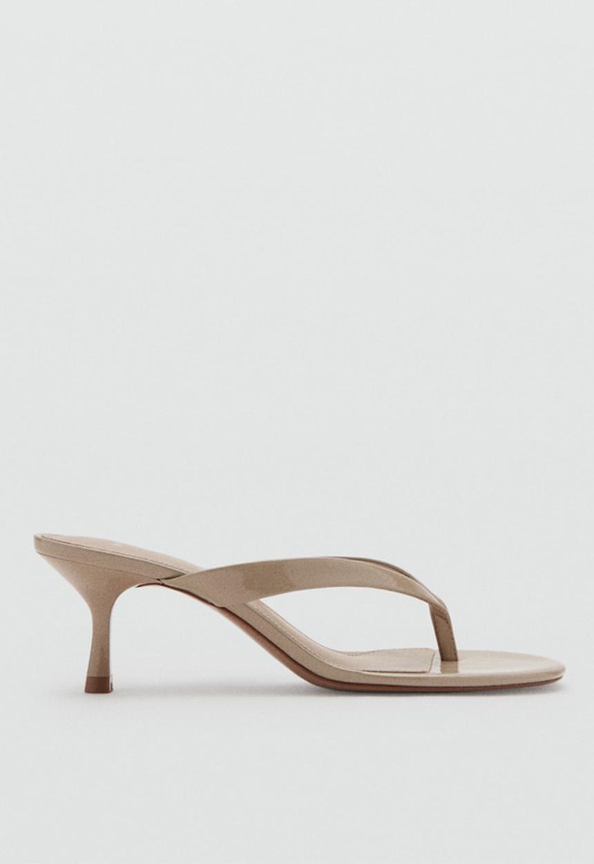 MANGO - Tiger open toe mule - light/pastel brown