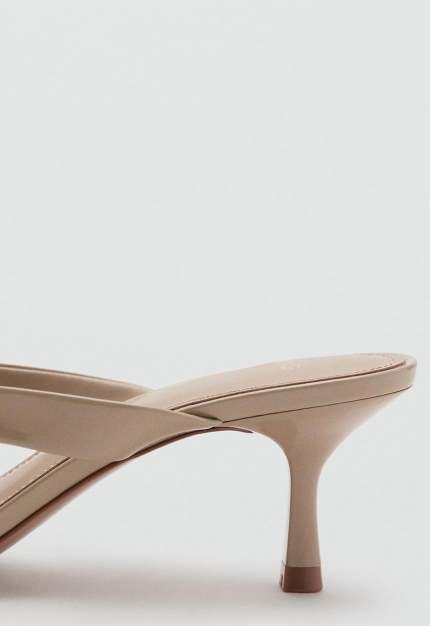 MANGO - Tiger open toe mule - light/pastel brown