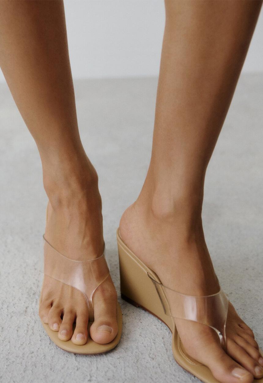 MANGO - Liria open toe mule - neutral