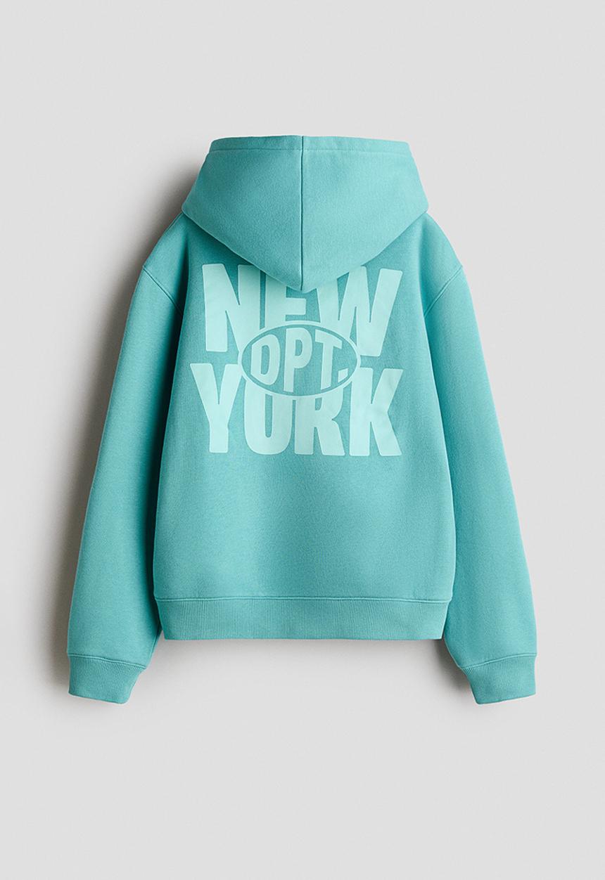 H&M - Hoodie - green/new york