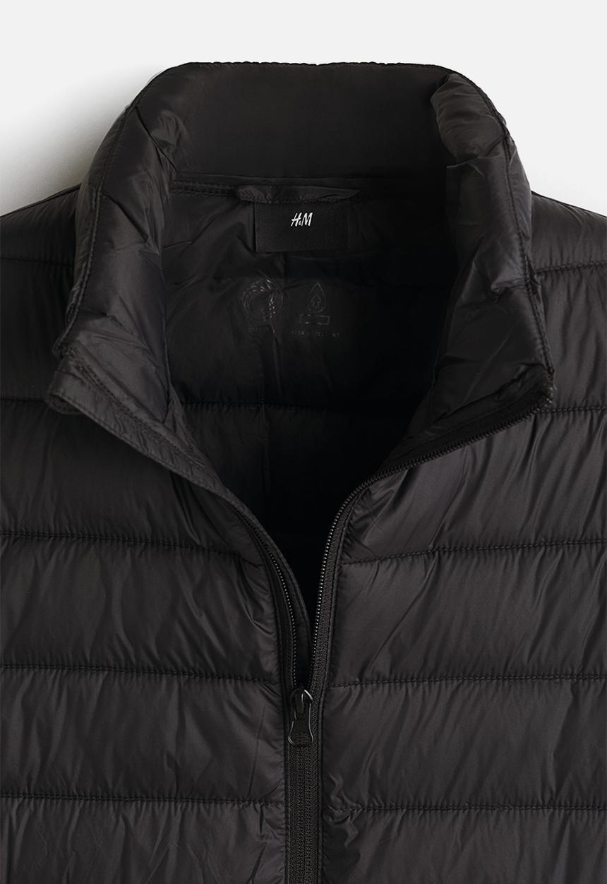 H&M - Slim fit lightweight puffer jacket - black