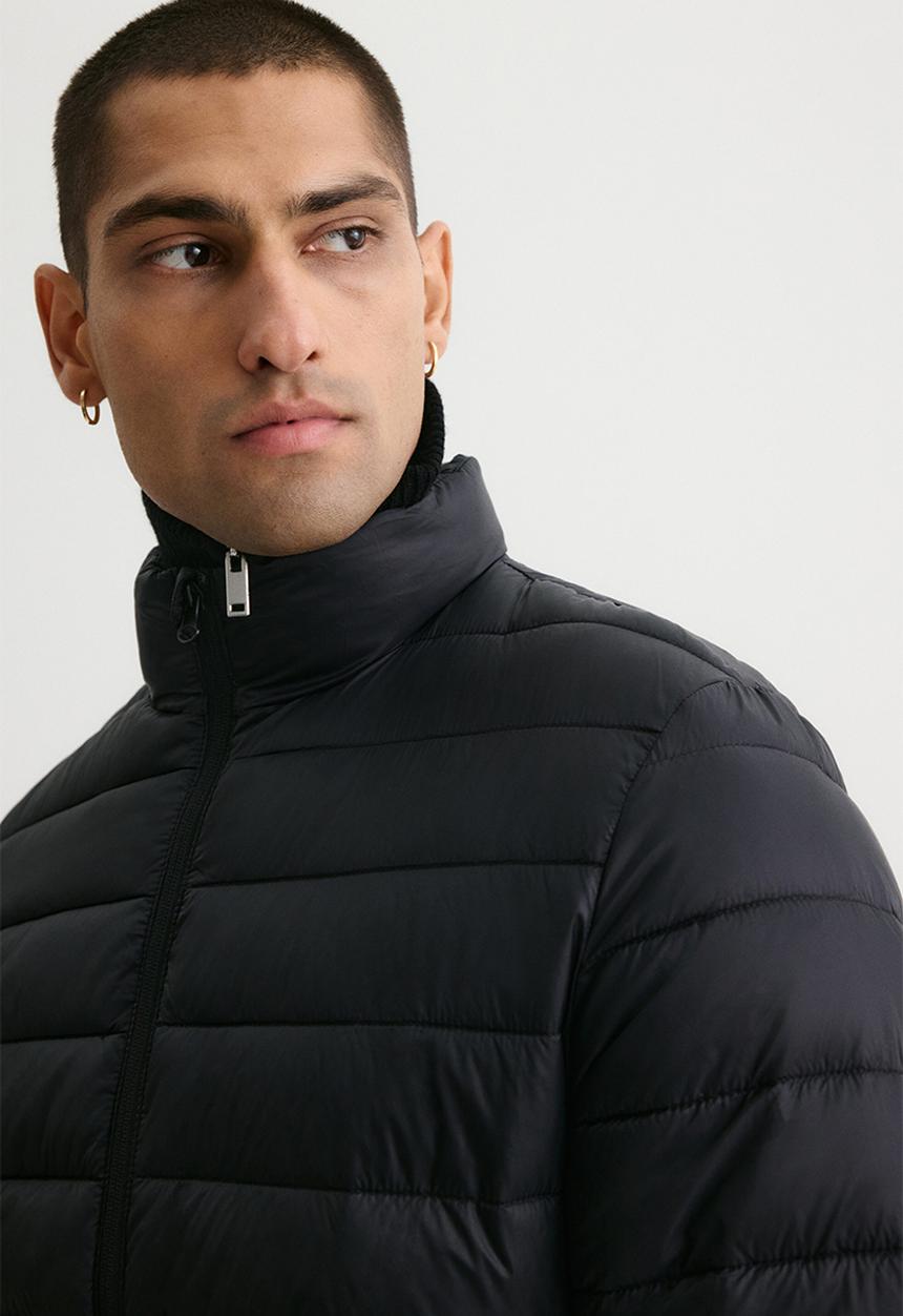 H&M - Slim fit lightweight puffer jacket - black