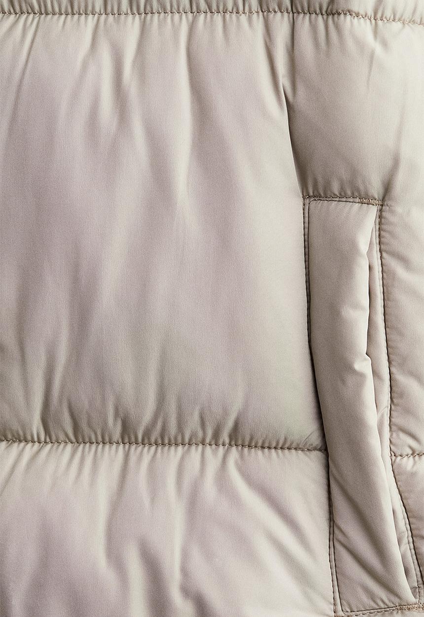 H&M - Hooded puffer jacket - light greige