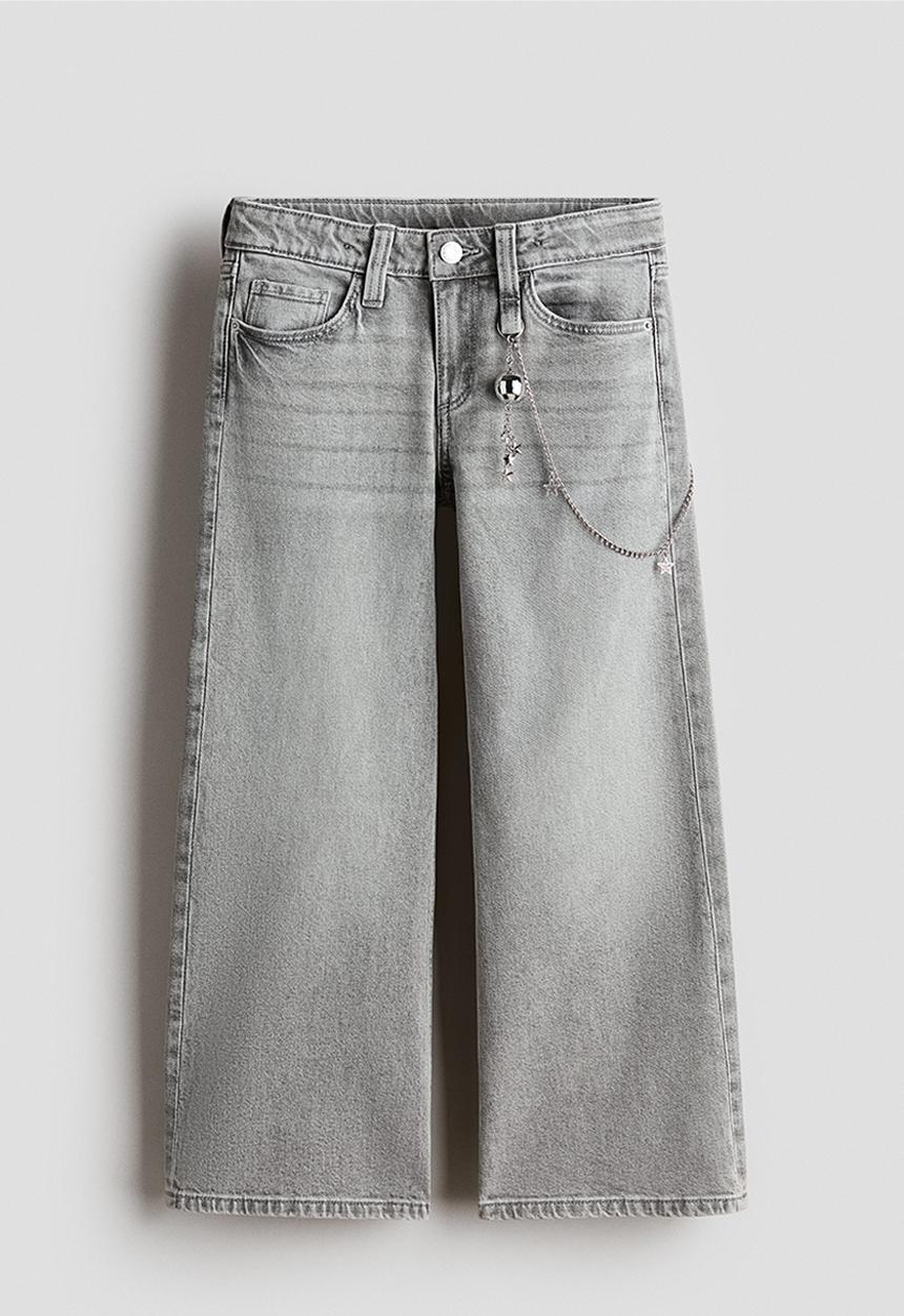 H&M - Baggy fit bootcut leg jeans - light grey