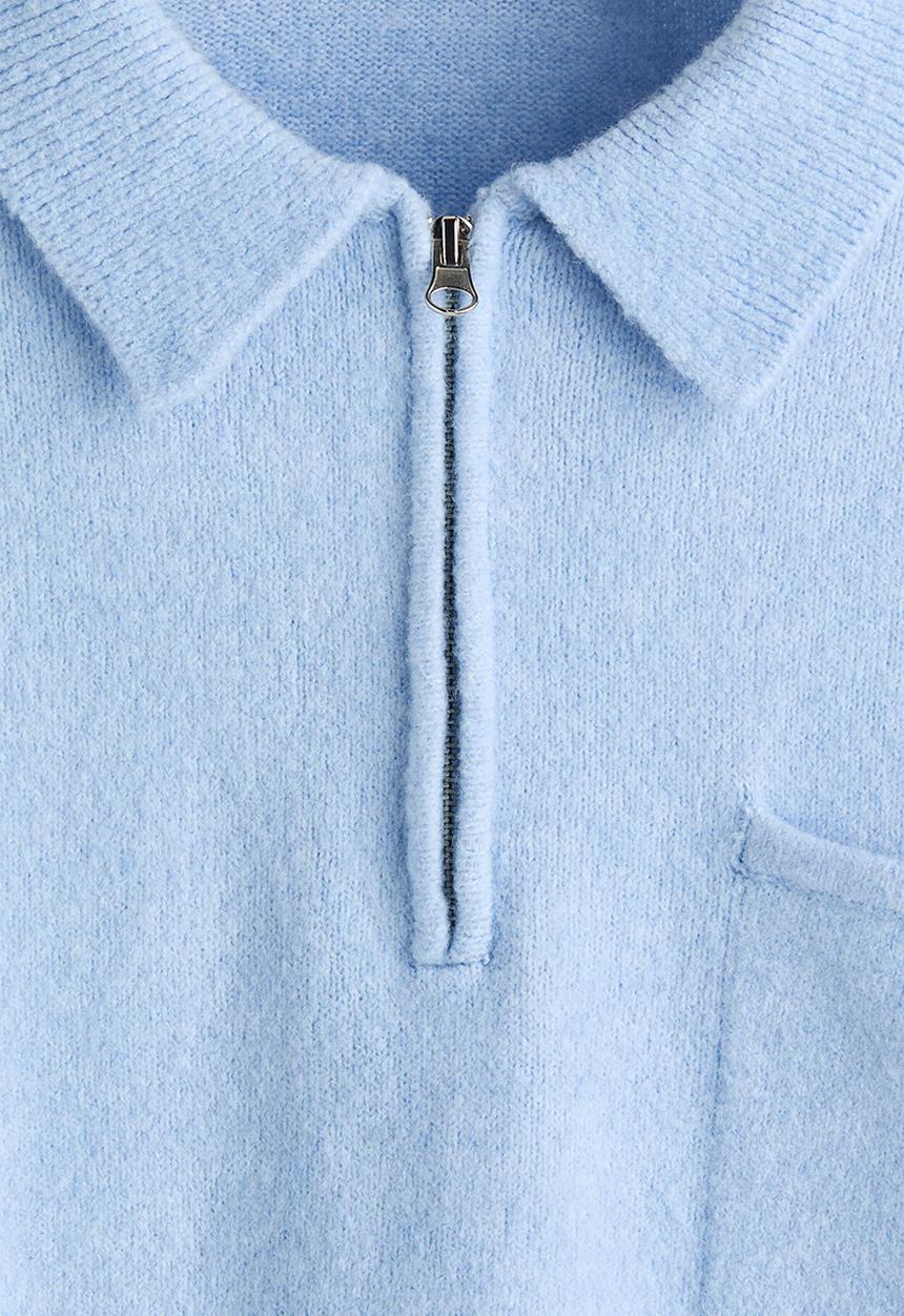 H&M - Regular fit zip-top jumper - light blue