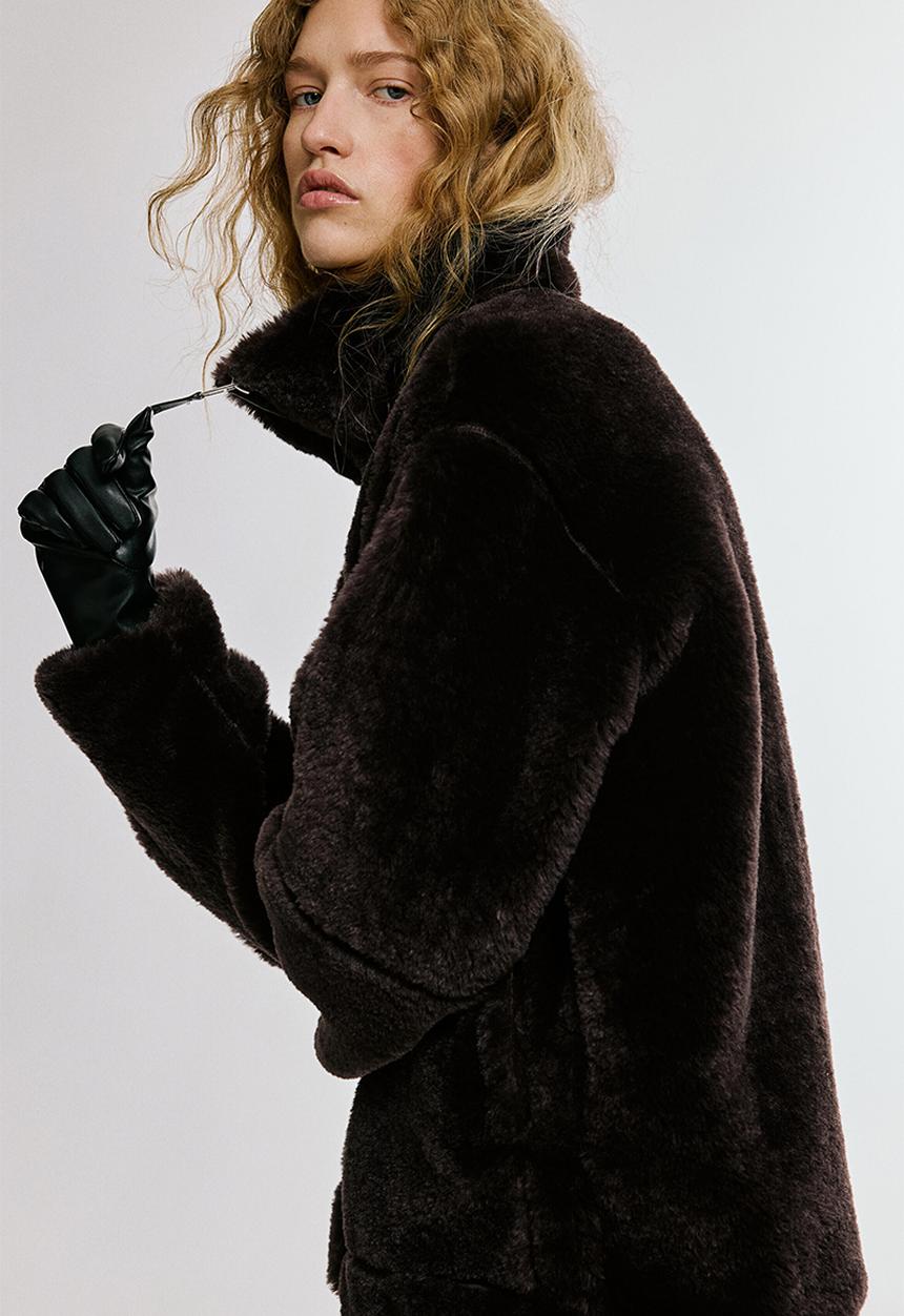 H&M - Oversized jacket - dark brown
